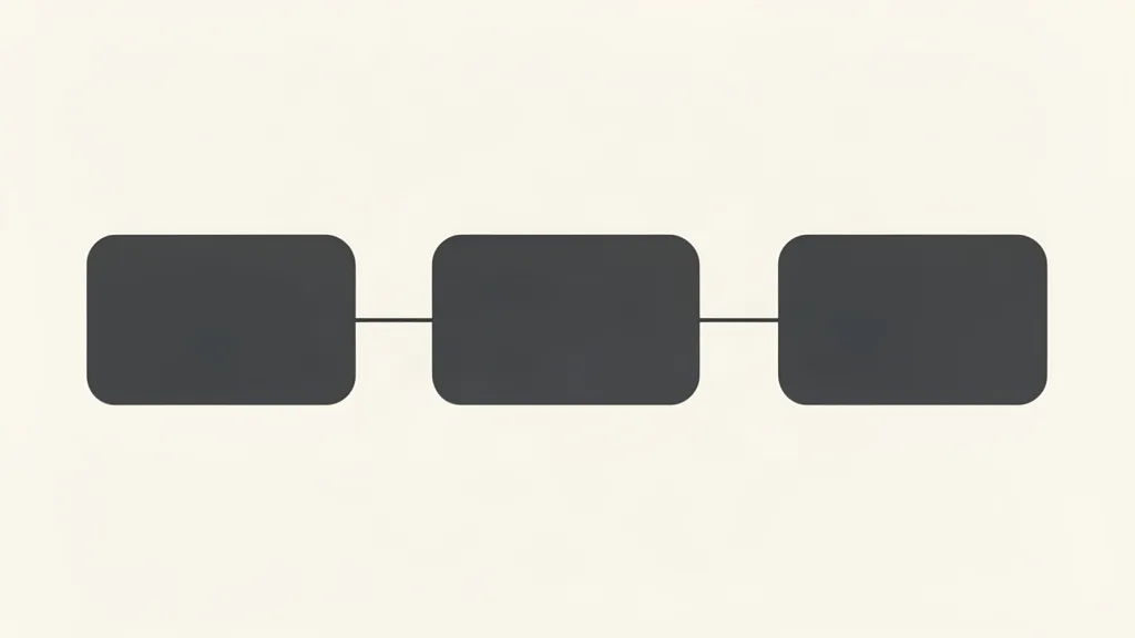 Three identical cards in a row, joined by plain straight lines with no arrowheads: the three steps of the audio pass.