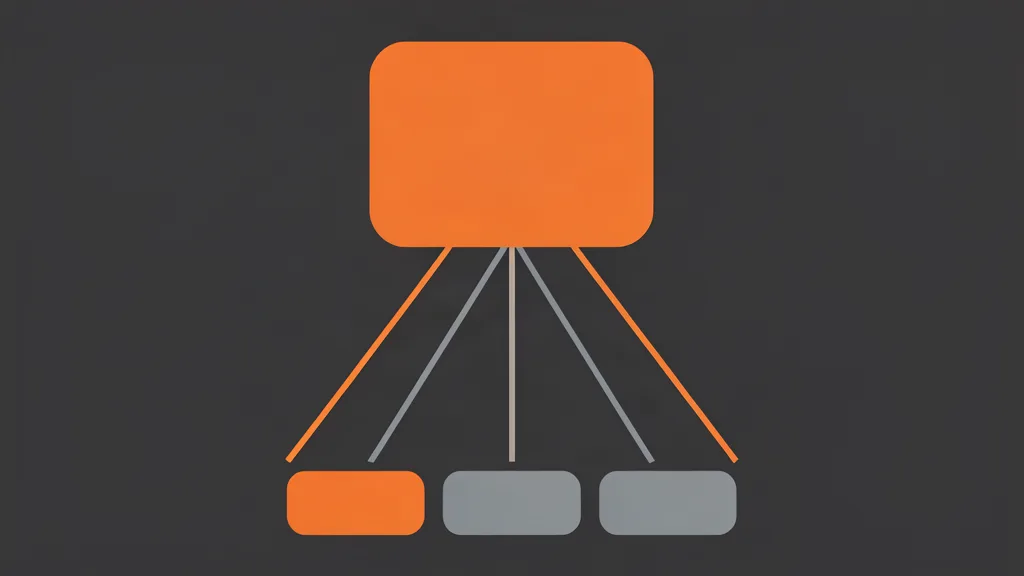 One large video file branching by plain lines to three possible destinations